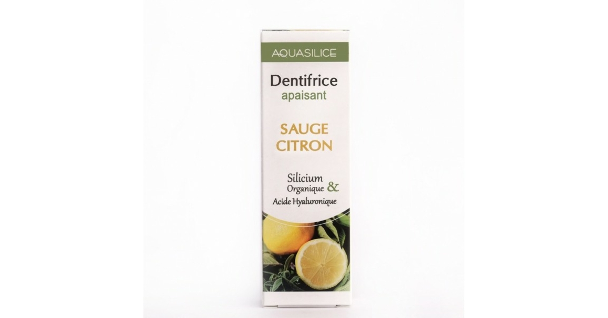 AQUASILICE Dentifrice Apaisant à la Sauge et au Citron BIO, Végan — free download